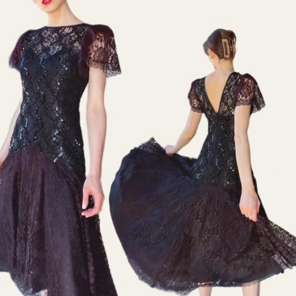 Vintage Shuet Young HW Collections Lace Dress size 11/12 fairy whimsy grunge - Picture 1 of 12